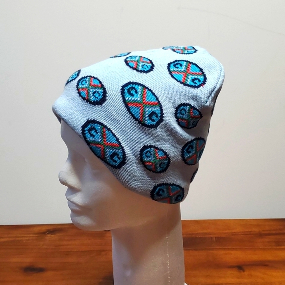 Cross Colours Beanie Hat Light Blue Cotton NWT